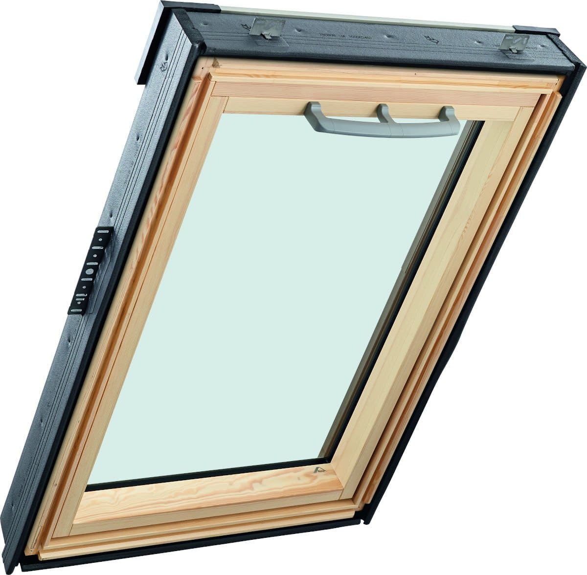 Окно мансардное деревянное с верхней ручкой RotoQ Q42C H200. 1 камерный стеклопакет. Двойной ThermoBlock WD.