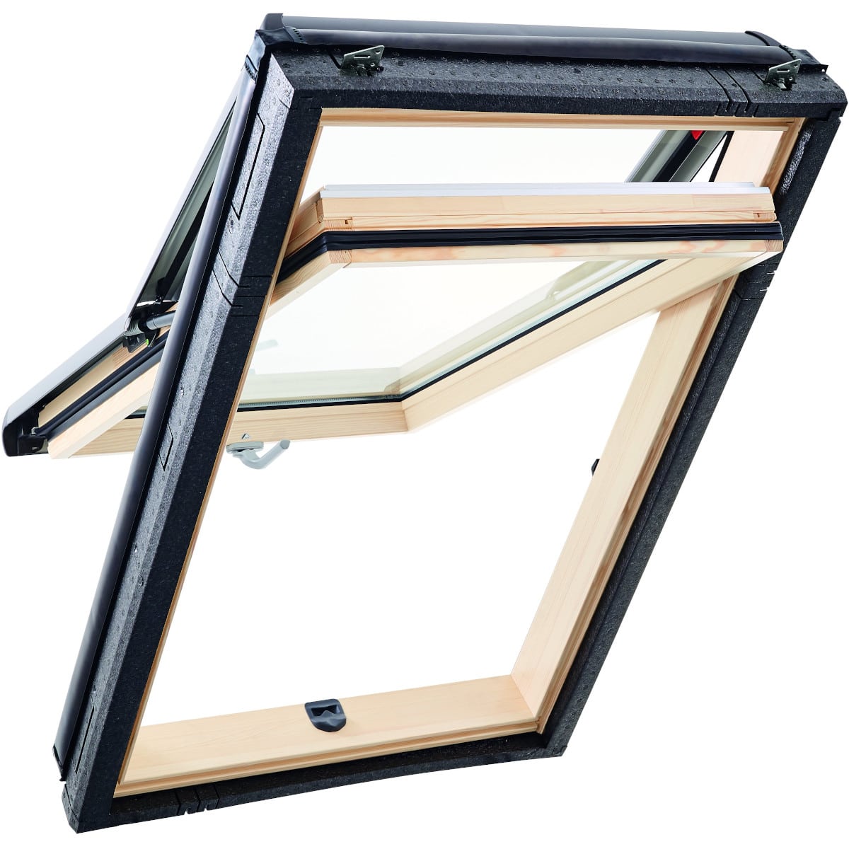 Окно мансардное деревянное с нижней ручкой Roto R78 H200.1 камерный стеклопакет. ThermoBlock WD.