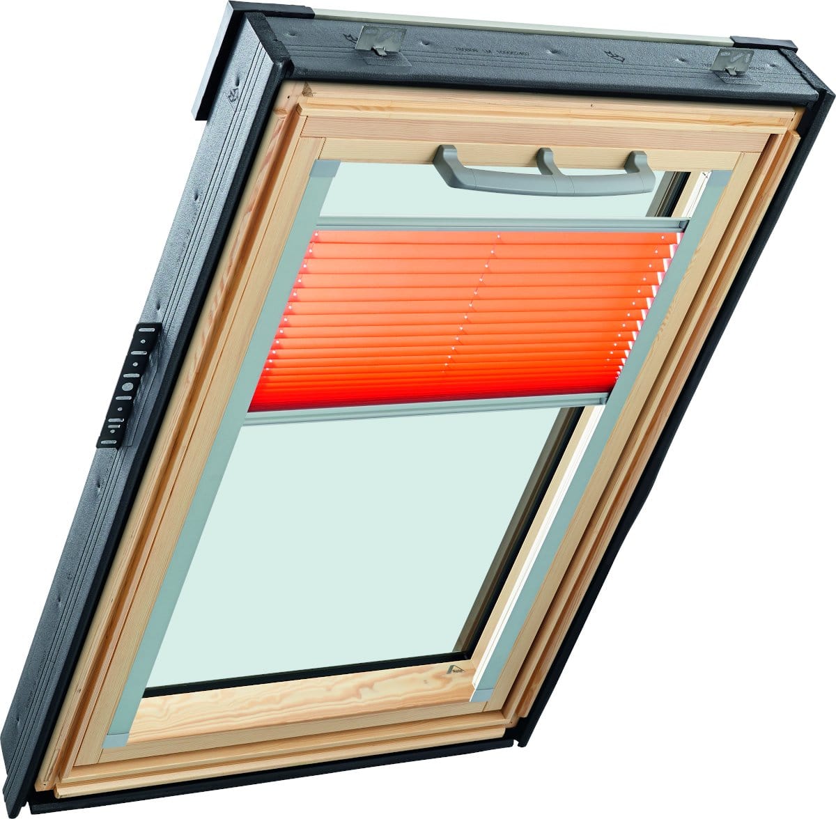 Окно мансардное деревянное с верхней ручкой RotoQ Q42C H200. 1 камерный стеклопакет. Двойной ThermoBlock WD.