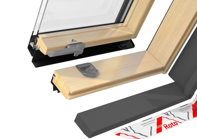 Деревянное мансардное окно Designo WDF R75 H с однокамерным стеклопактом