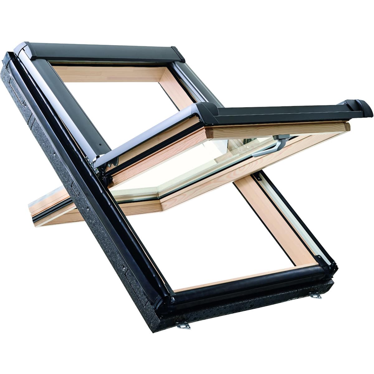 Окно мансардное деревянное с нижней ручкой Roto R48 H200. 1 камерный стеклопакет. ThermoBlock WD.