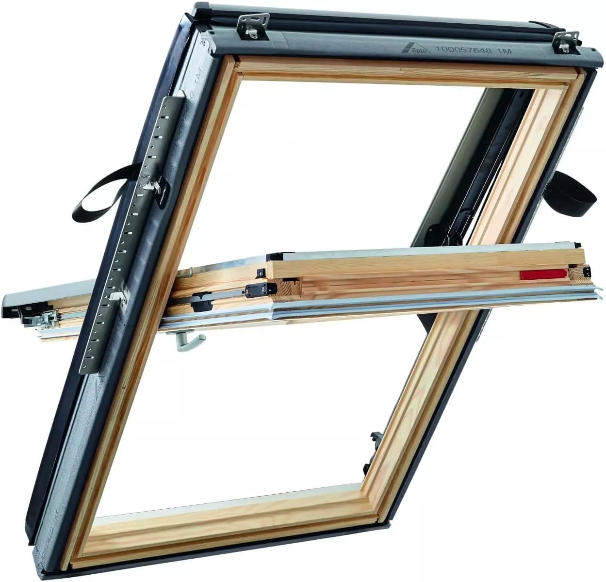 Окно мансардное деревянное Designo R68C H200. 1 камерное. Ручка снизу. ThermoBlock WD.